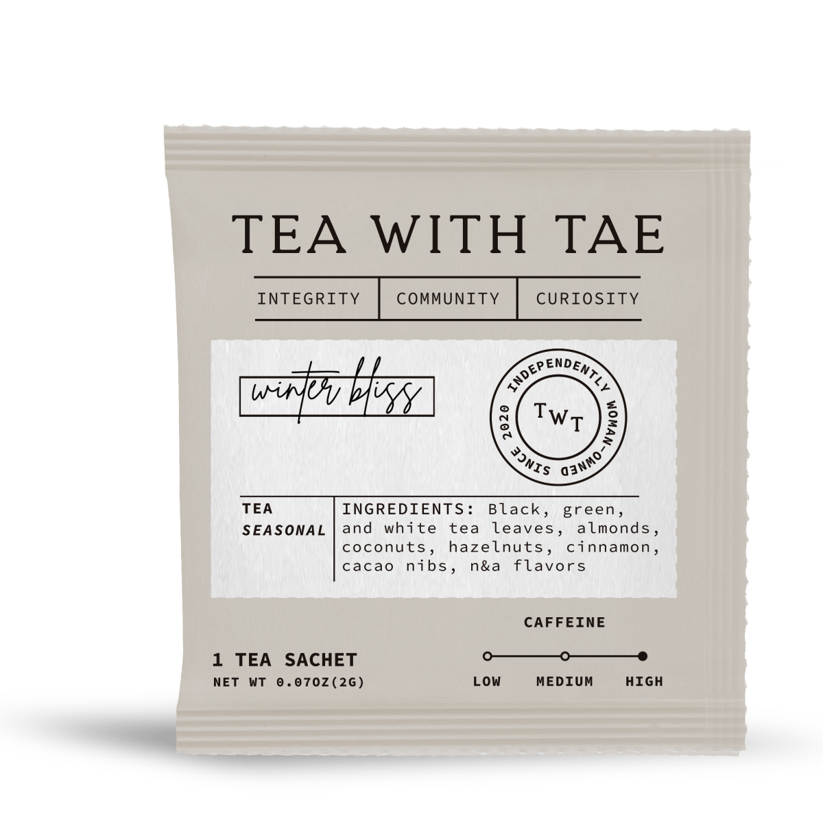 🎄 Winter Bliss Holiday Tea - Individually Wrapped Tea Bag